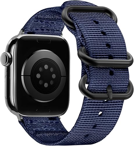 Youther Correa de nailon compatible con Apple Watch Band de 1.654 in 1.732 in 1.772 in 1.811 in 1.929 in 1.496 in 1.575 in 1.614 in, correa