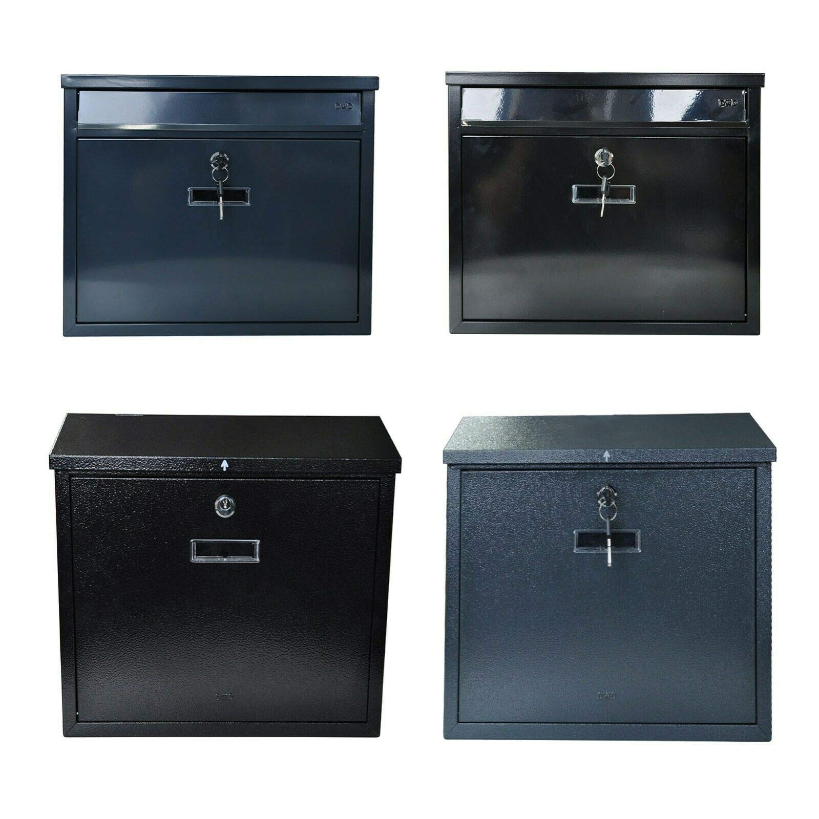 Buy DWD® Premium Wall ed Lockable Letter Mail Box Powder Coated Steel