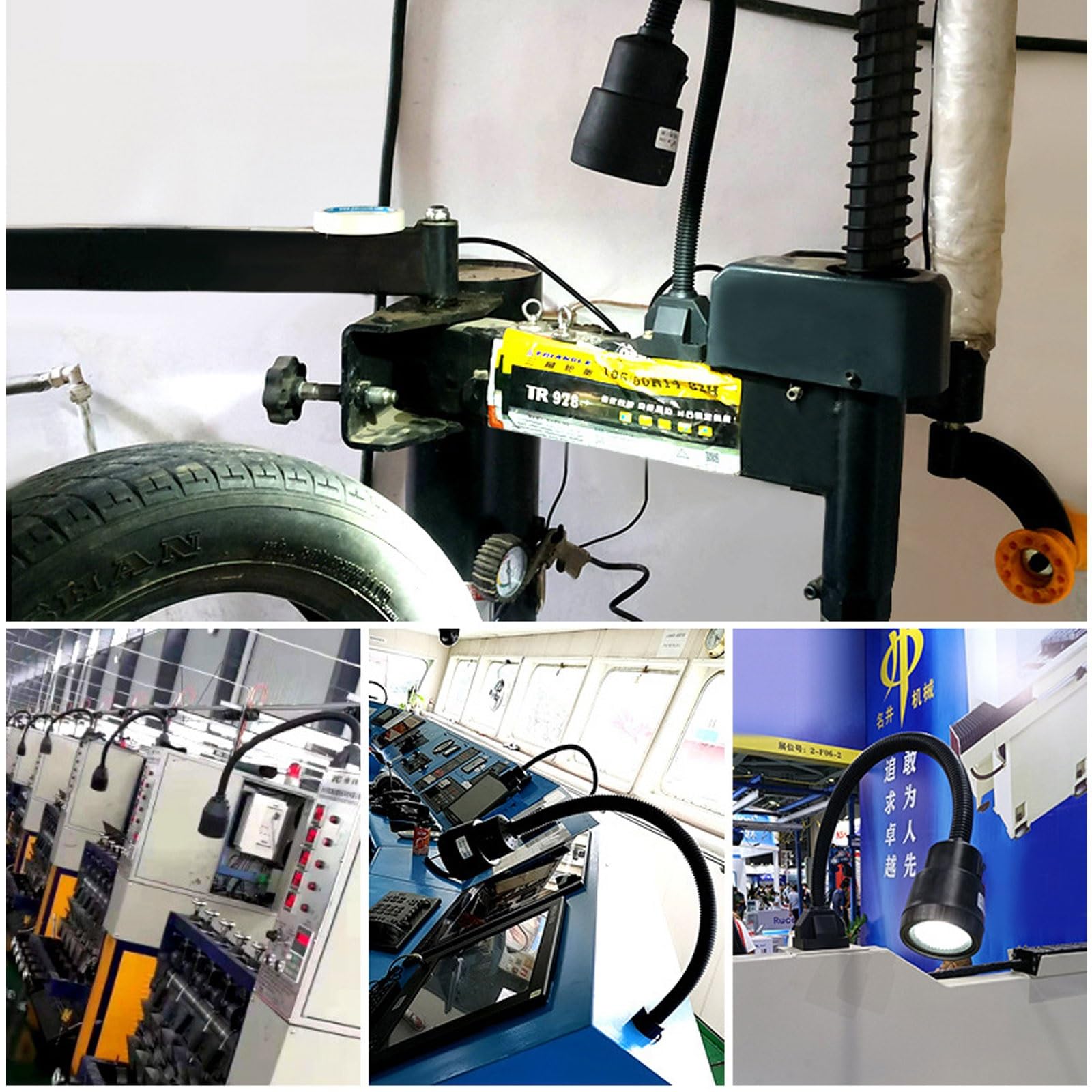 Lampa robocza LED 5 W przeciwwybuchowa lampa sprzętowa 120 lm/W, elastyczna i wodoodporna lampa z łabędzią szyjką, regulowana 360°, do wiertarki wieży prasowej oświetlenie stołu warsztatowego