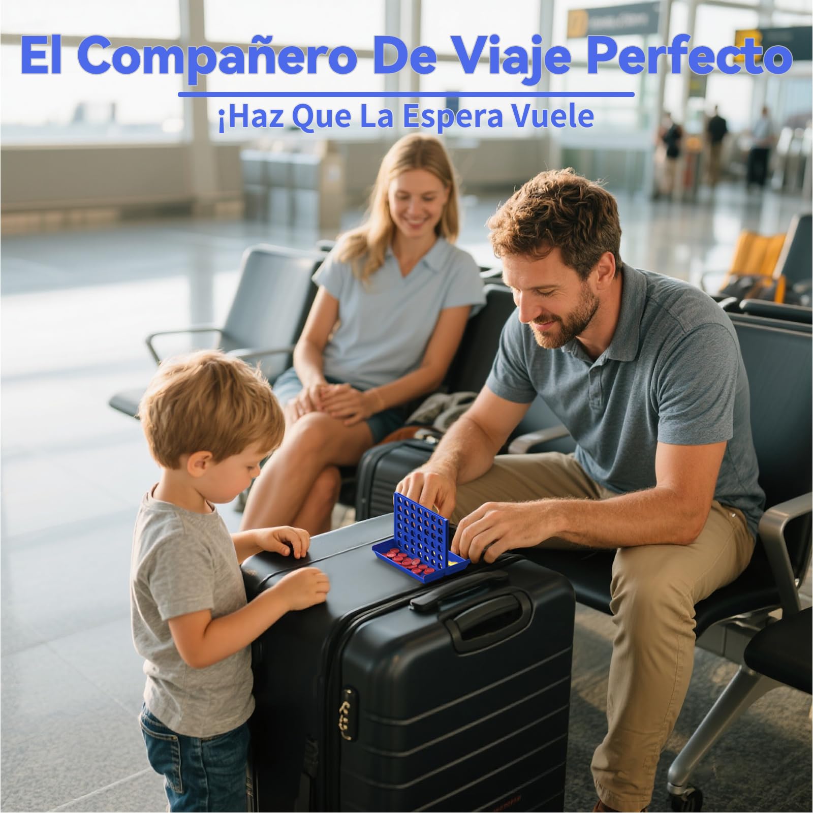 Pup Go Juego de Mesa en Formato Mini de 4 en línea para niños 3+ años, Ideas Niños y Niñas, Viajes en Avión y Coche, Divertido y Entretenido