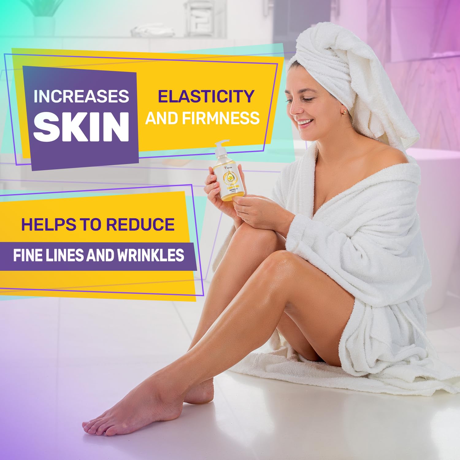 Verana Olio per Massaggio corpo Ylang Ylang, Naturale, Senza OGM, Massaggio Ringiovanente e Rivitalizzante, Nutre e Idrata la Pelle, Aromaterapia (5L)