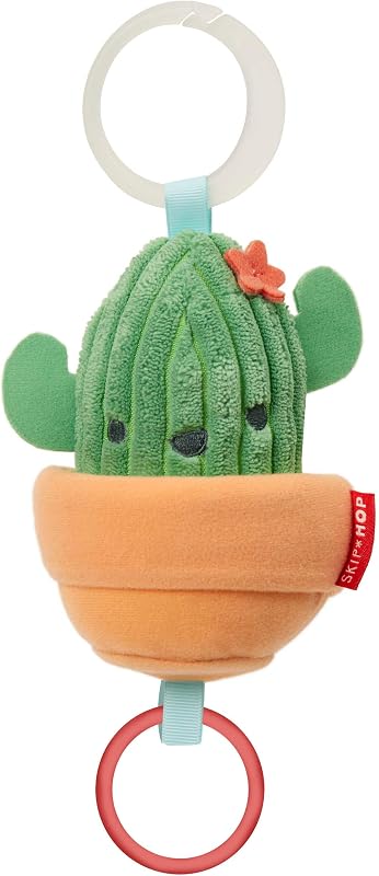 Juguete para cochecito de bebé Skip Hop, puesto de granja Grow & Play Jitter, cactus