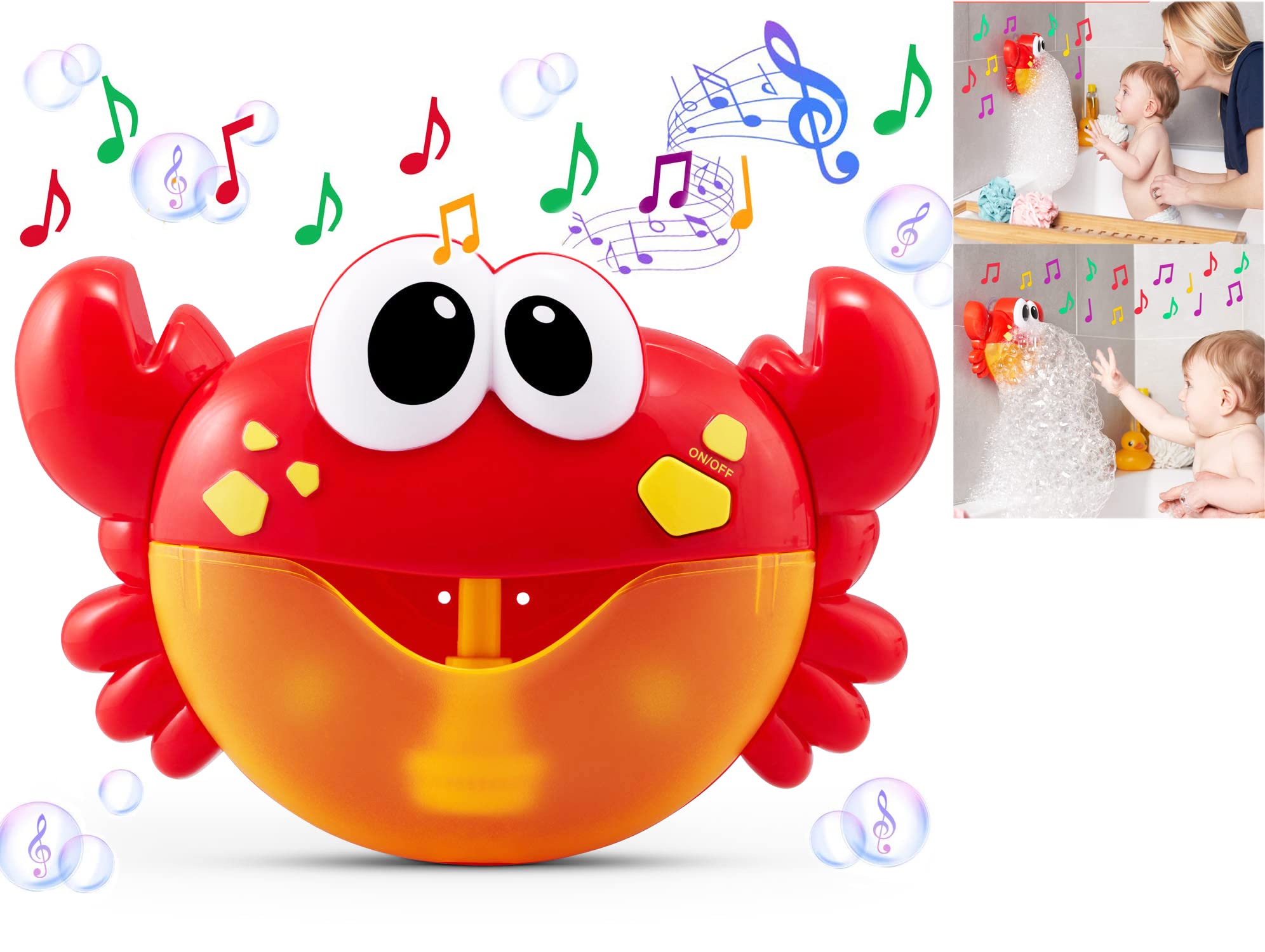 KASTWAVE Baby Bath Toy, Bath Bubble Maker for Shower and Bathtub, Automated Spout Bubbles Machine for Babies Toddlers, Makes The Best Toys time 0-6-12-18 Months