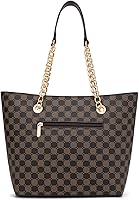 Vista 5 de Montana West Bolso de mano para mujer con asa superior con cadena Gris/Negro