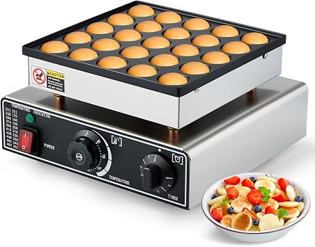 Mini Pancake Maker Commercial 25 Pcs Dutch Muffin Machine 950w Waffle Maker for Kitchen Bakery Snack Bar
