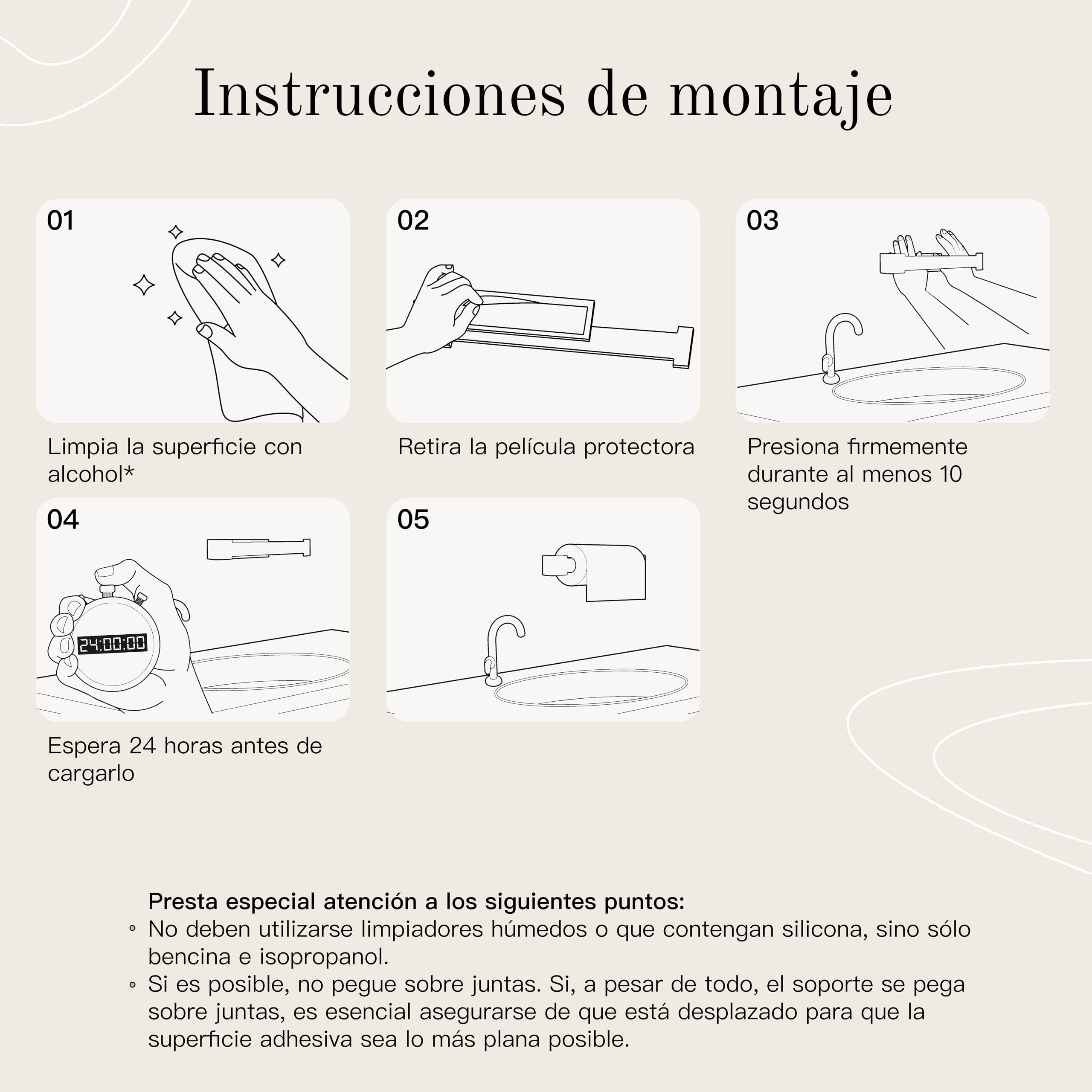 Design Hamburgo Portarrollos Papel Cocina Adhesivo | Sin Taladrar | Montaje en Pared o Bajo Gabinete | Diseño Moderno | Accesorios de Cocina (Blanco Mate)