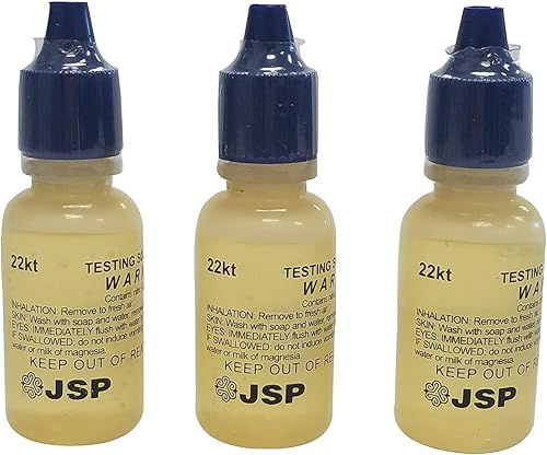 12 botellas - probador de oro ácido de prueba de prueba de 22k, No aplicable