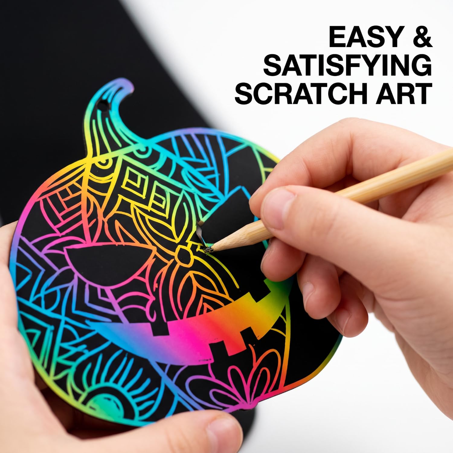 Halloween Scratch Art Crafts - 48 Ornaments -3