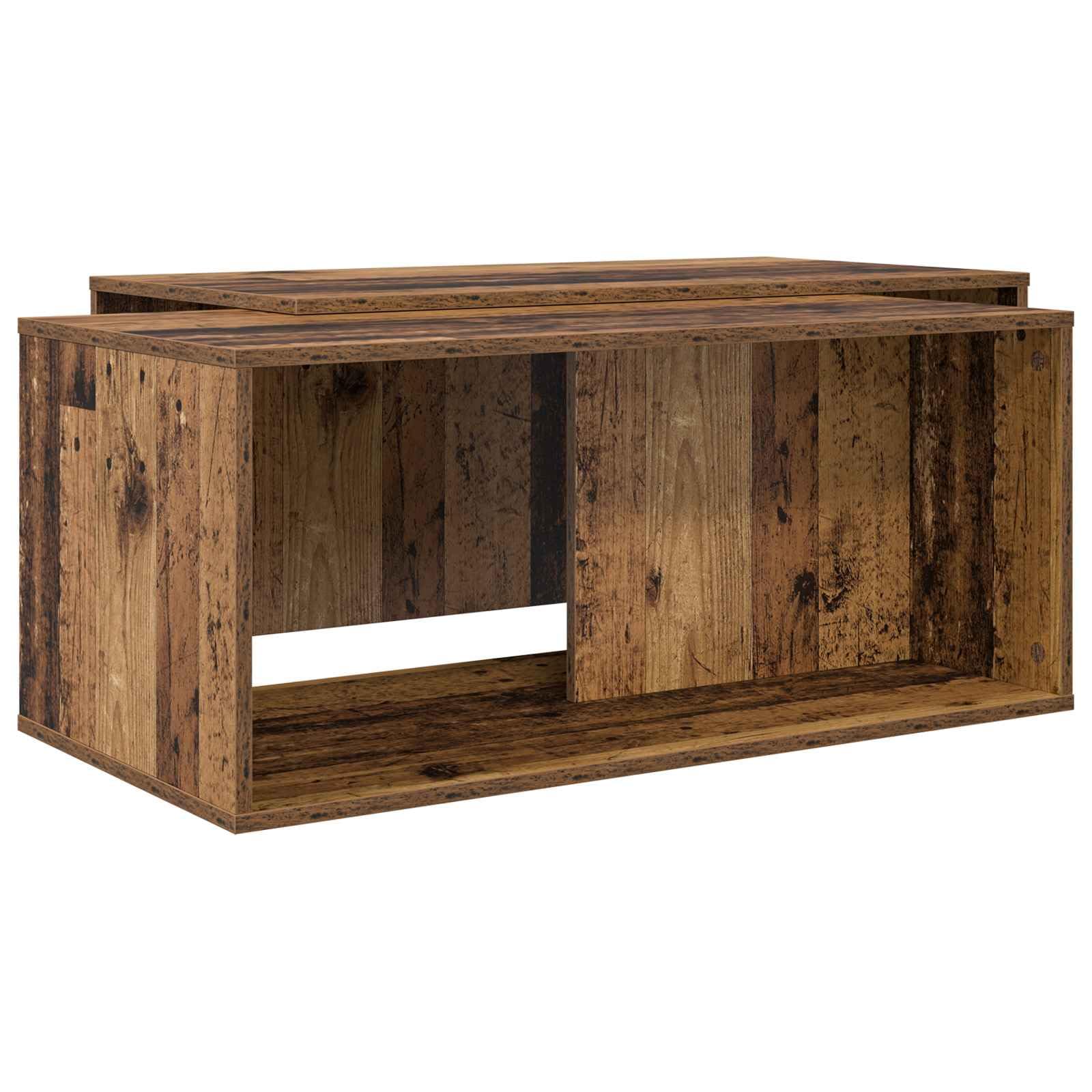 Table de salon rectangulaire en bois robuste au design contemporain épuré