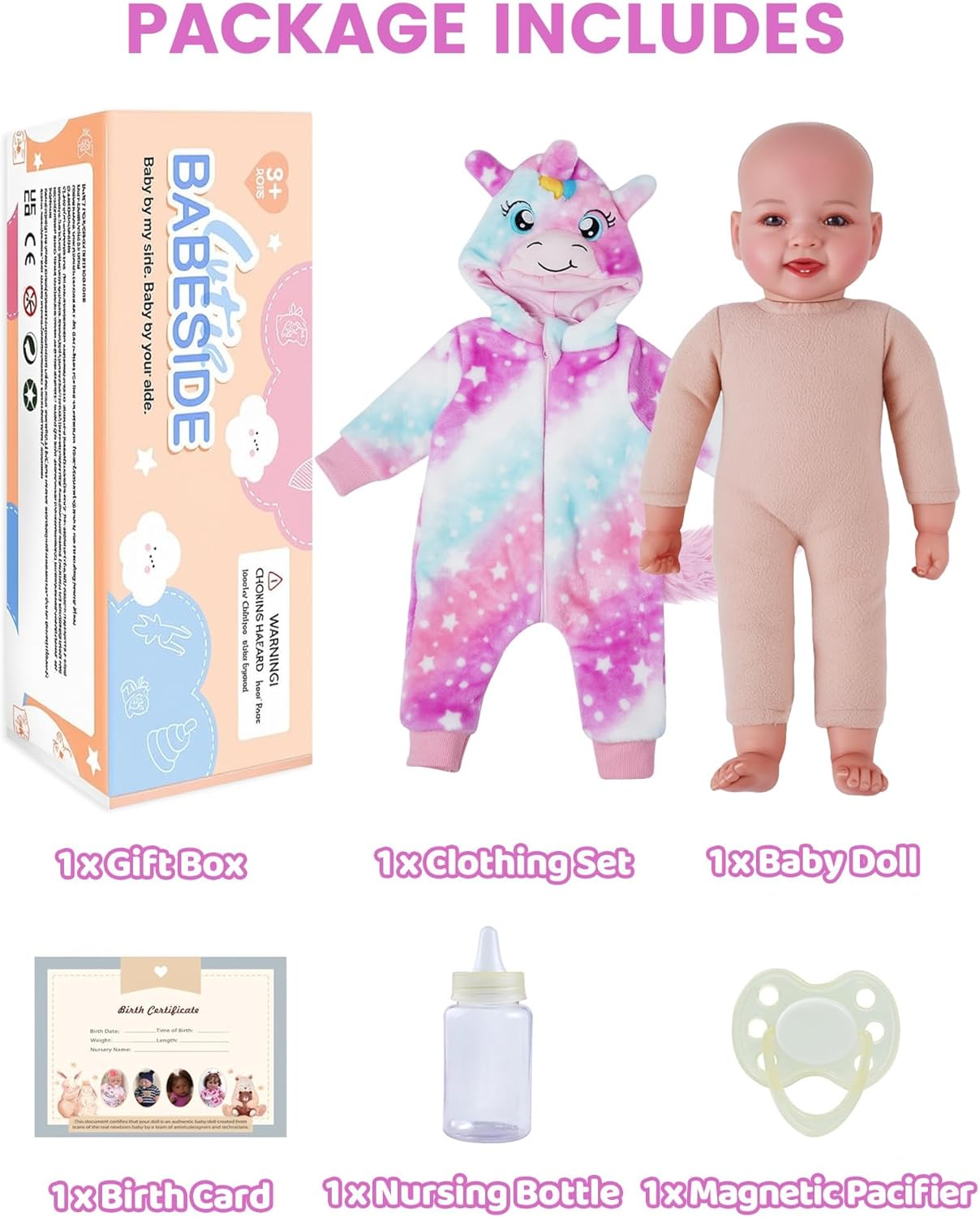 Adorable 17-Inch Realistic Baby Doll with Accessories for Imaginative Play and Collecting