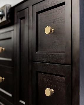 9BUILD 10 Pack 1.2 Inch Champagne Bronze Cabinet Knobs Knurled Kitchen Cabinet Knobs Champagne Drawer Knobs Round Dresser Knobs Kitchen Knobs for Cabinets Knobs for Cabinets and Drawers