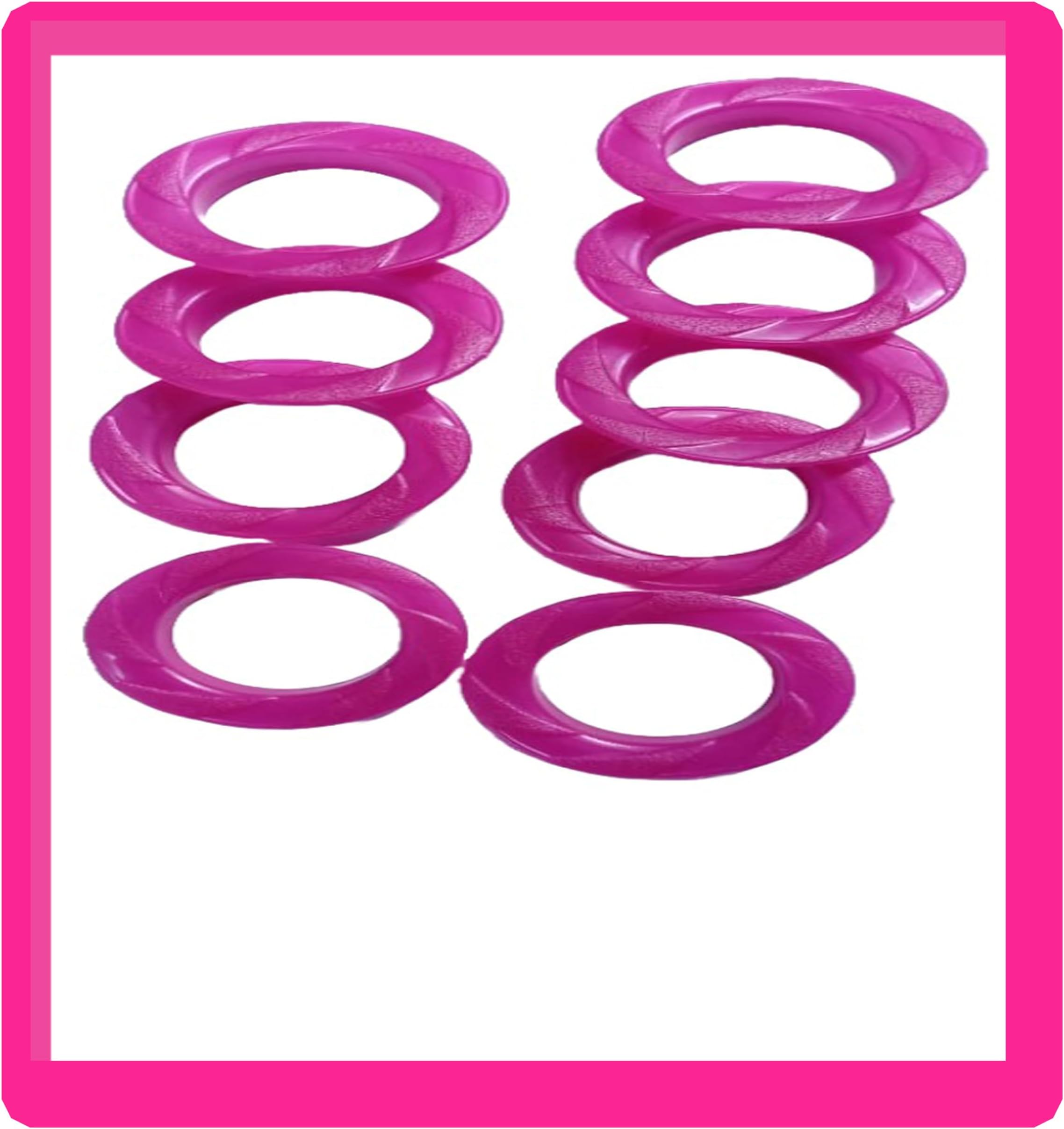 Curtain Grommets Curtain Eyelet Rings Round Plastic Rings Replacement kit of The Curtains Pack of 100 (Pink Curtain Ring A-1)