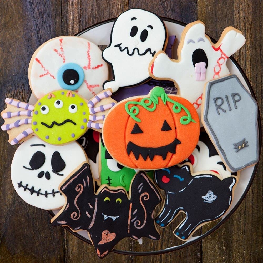 5-teiliges Halloween Ausstecher Set – Edelstahl Mit Kürbis, Fledermaus, Geist & Mehr