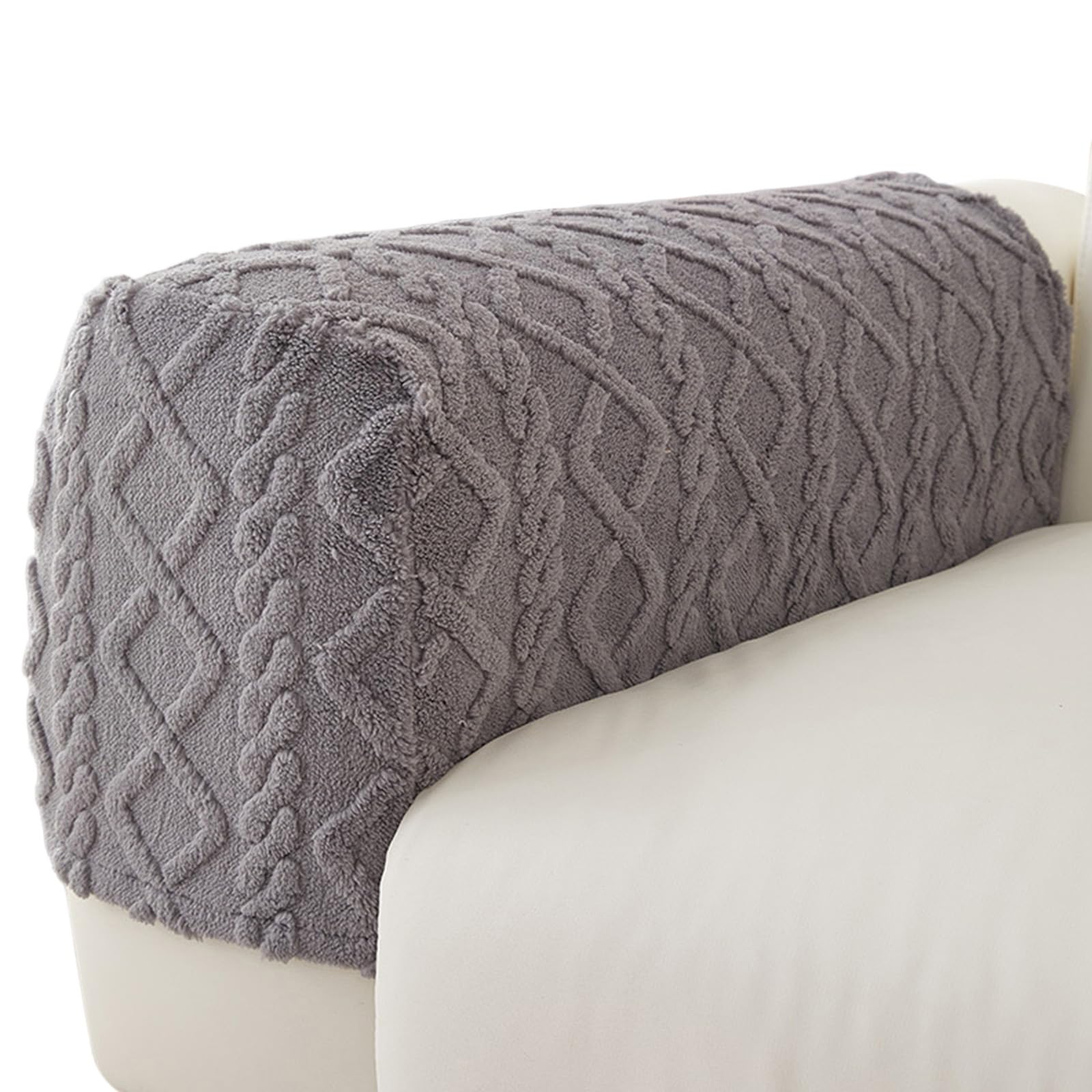 LUCKGONI Luxurious Plush Sofa Arm Cover For Comfort And Warmth Furniture Protector Machine Washable Fuzzy Armrest Slipcover