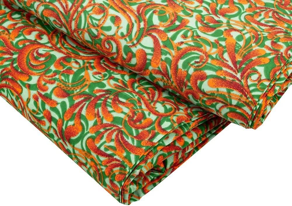 African Fabric 6 Yards Polyester Kente Print Wax Cloth Ankara Crafts Fabric