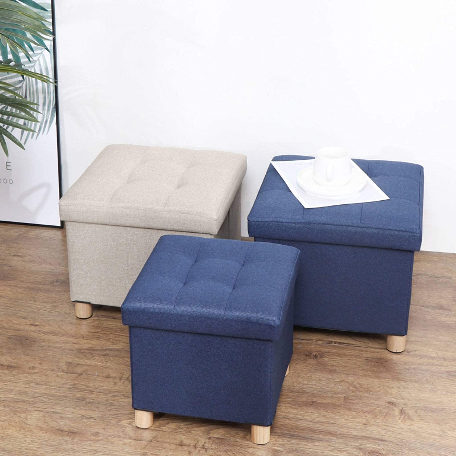 Podnóżek Podnóżek Składany Schowek Podnóżek Domowy Podnóżek Sofa Stołek Nadaje Się Do Salonu Sypialni Patio-60X38X34Cm, Brązowy(Brązowy-60x38x34cm)