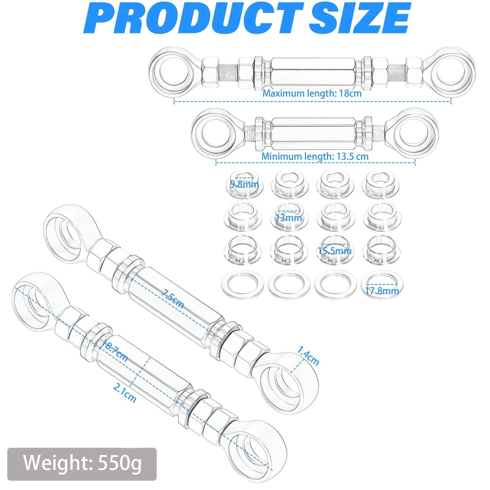 DRZ400/YZF-R6 Verstellbarer Tieferlegungs-Umlenkhebel für GSX1300R HAYABUSA,V-Strom,KLR650,DR650 / DR650S / DR650SE,Z750,Bandit 1200,GS500,SV650,CNC Umlenkhebel Zur Tieferlegun (Schwarz)