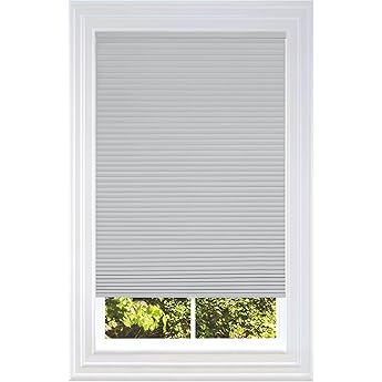 BlindsAvenue Cellular Honeycomb Cordless Shade, 9/16" Single Cell, Blackout, Misty Gray, Size: 62" W x 72" H