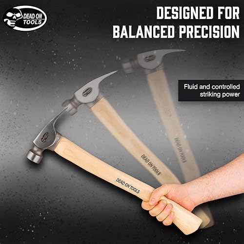 Miniatura 4 de Dead On Tools-Martillo de encuadre de California de cara molida de 23 oz (DOHFH23M17C)