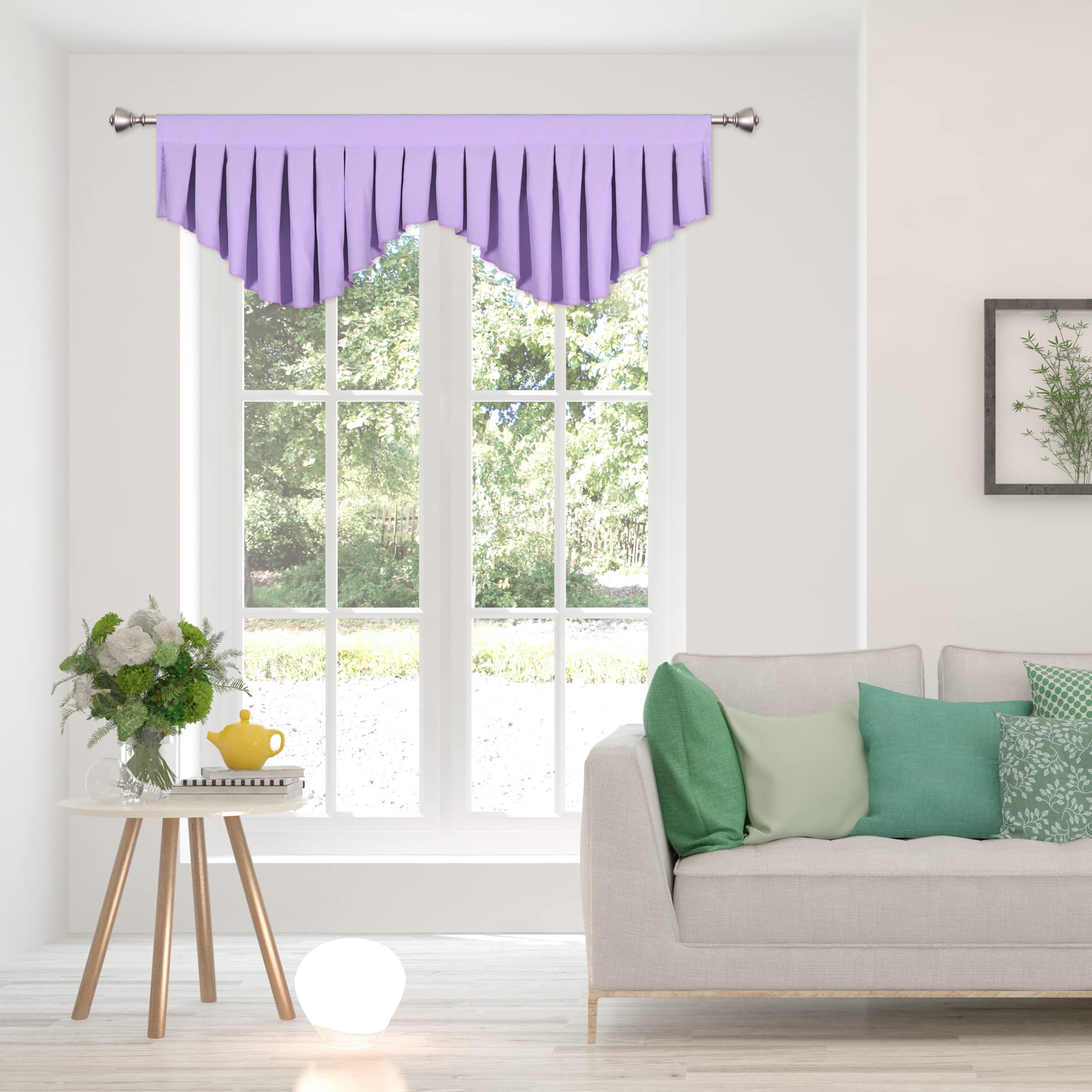 Blackout Curtain Valances Clove Purple valances for Windows Rod Pocket Window Valance for Living Room Kitchen and Bedroom (59 x 20 Inch, 1 Panel)