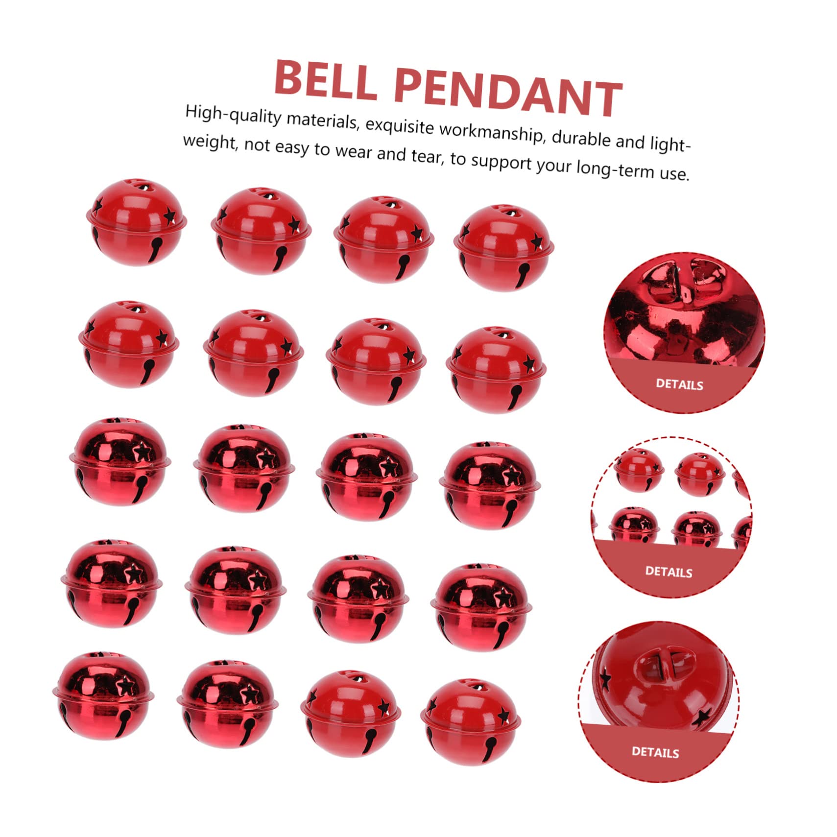 Garneck 4 Set Campane Di Natale Alberi Di Natale Luci Dell'albero Di Decorazioni Natalizie All'aperto Fiocco Di Kit Da Giardino Mini Albero Ferro Da Stiro Rosso 20 Pezzi * 4