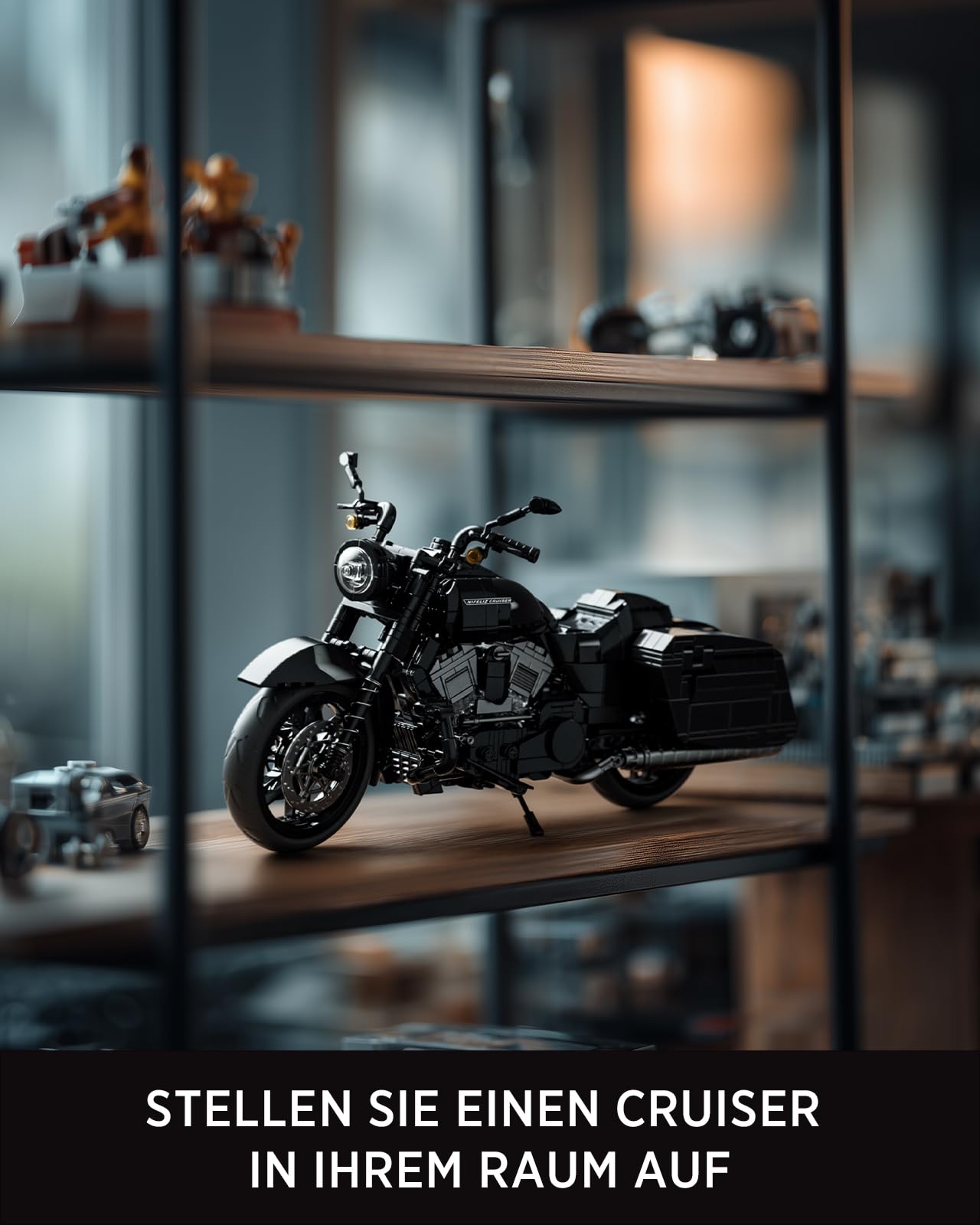 Nifeliz Cruiser-Motorrad Klemmbausteine für Erwachsene, Modellbausatz mit realistischen Details, eine ideale Geschenkidee für Motorradliebhaber (1.339 Teile, NF10356)