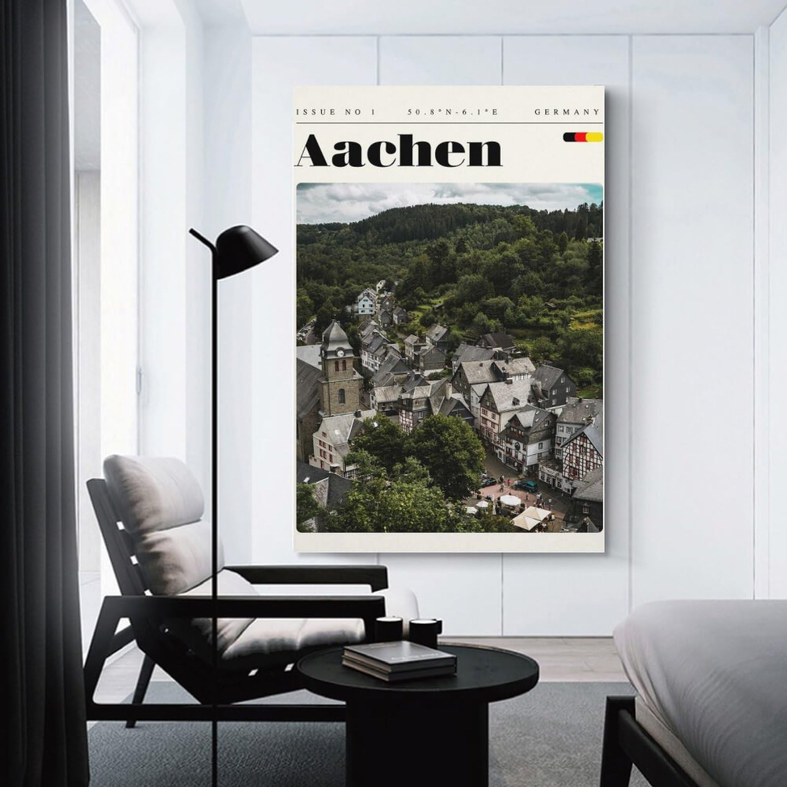 Junmoney Aachen Germany Travel Art Canvas Art Print 20x30inch(50x75cm), for Front Hall, Corridor Or Welcome Spaces, Home Artwork for First Impressions