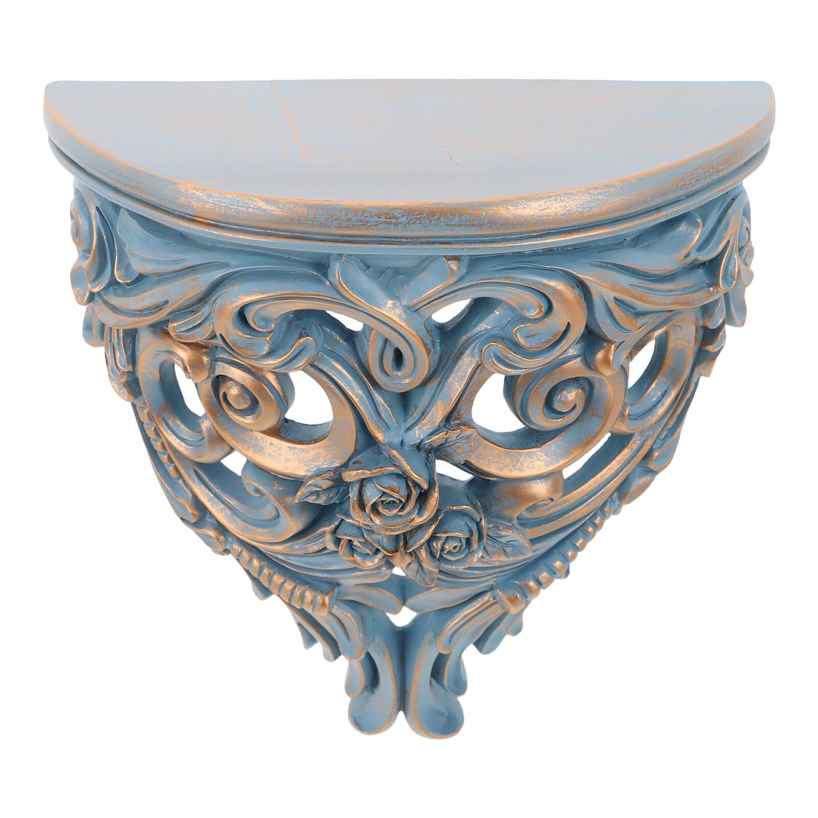 Étagère murale flottante en résine bleu clair style victorien vintage pour deco