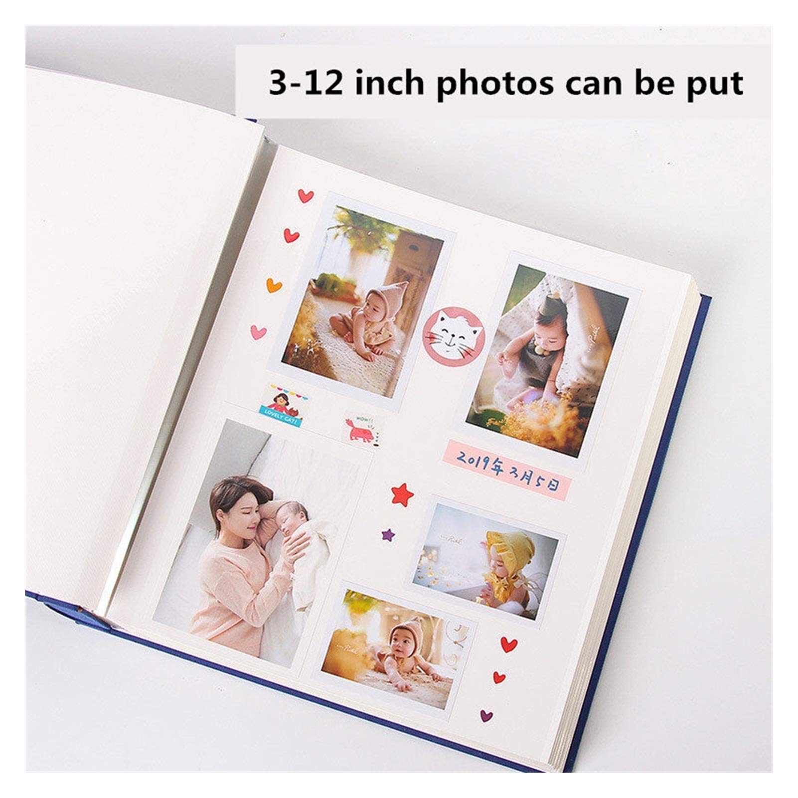 Album fotograficzny album do scrapbookingu 4 x 6 zamszowy album fotograficzny samoprzylepna folia DIY album fotograficzny rodzinny album fotograficzny dla dzieci wzrost album fotograficzny 8-30 cm (kolor: Color3 biała karta 60)