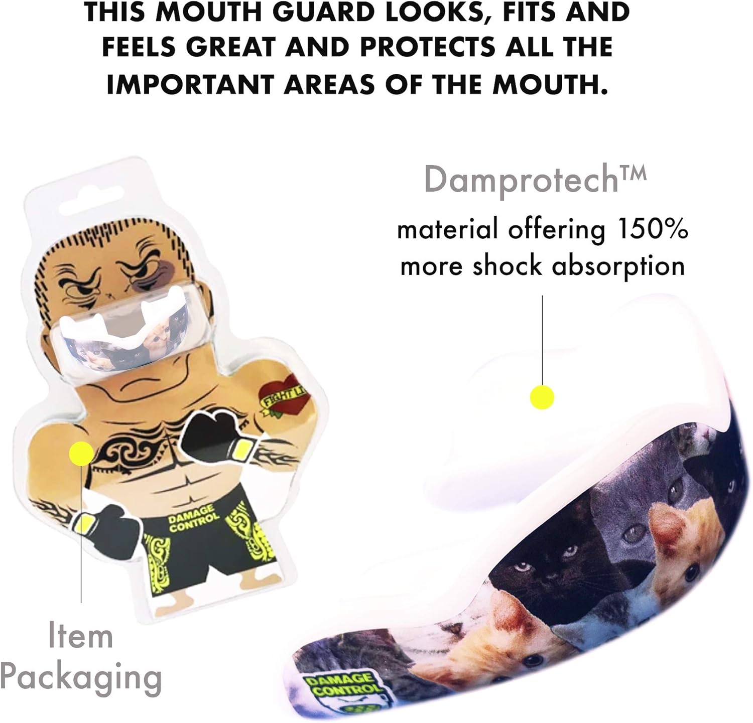 DAMAGE CONTROL High Impact Mouth Guard, Mouthguards for Sports, Boxing, Roller Derby, Hockey, Lacrosse Mouth Guard, Mouth Guards Ultra Fit and Protection Against Shock : Sports & Outdoors