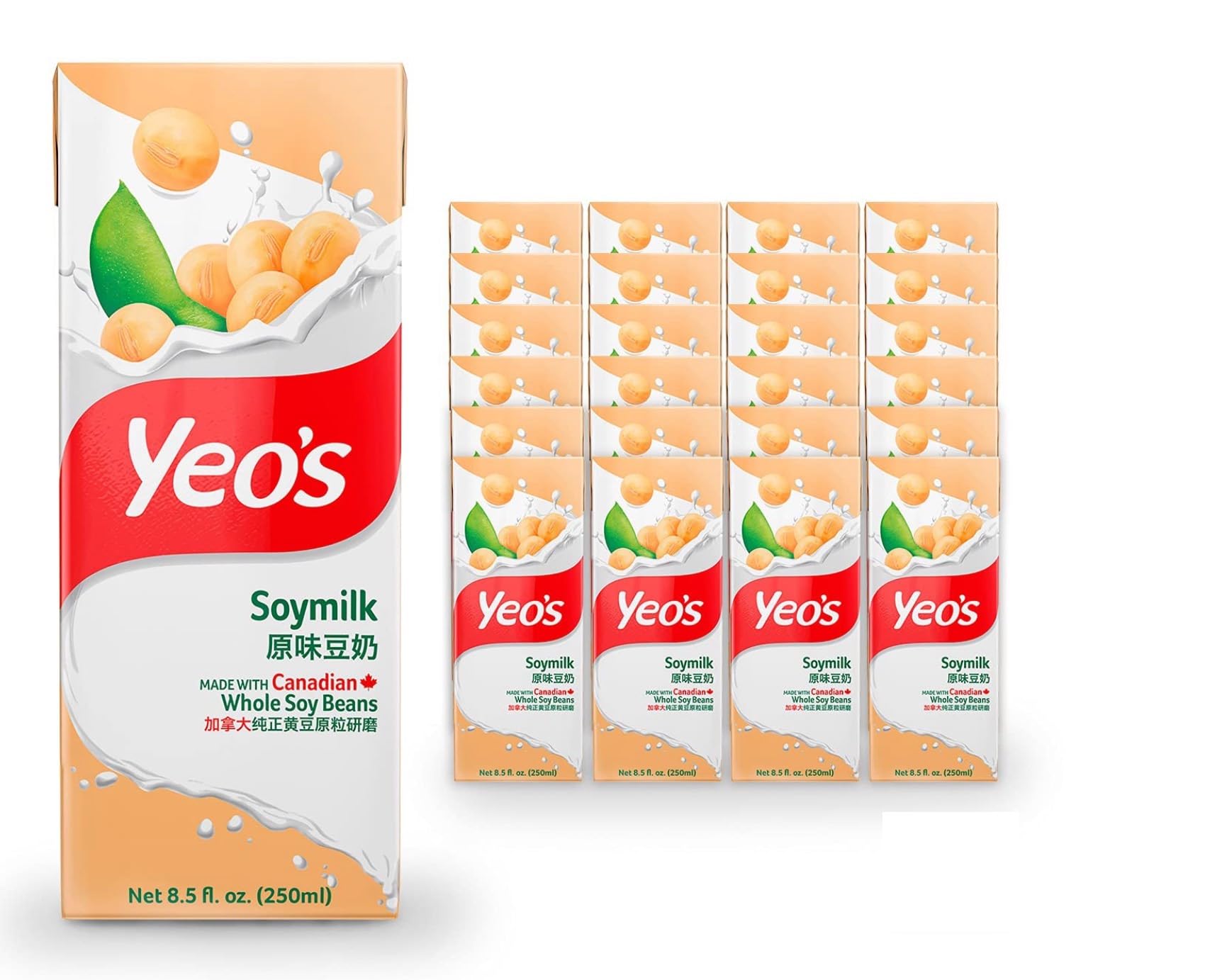 Boisson au Soja Yeo's 250ml/Brique - Offre de 24 et 48 Briques - Expédition depuis France par la Sté Bo Time (24)