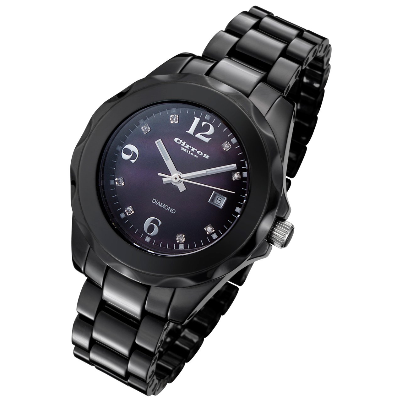 rougoisCirros Milan Women's Black Ceramic Watch