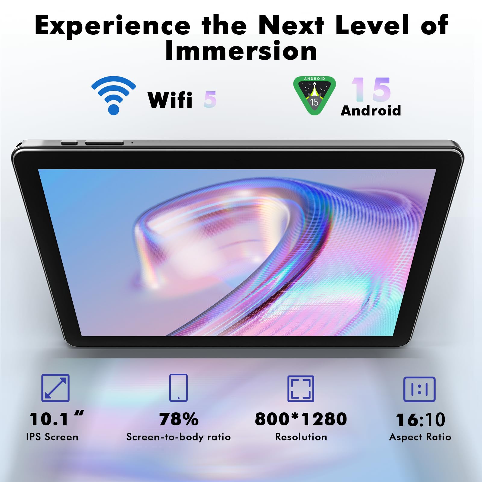 Tablette 10 Pouces Android 15 : 24 Go RAM + 128 Go ROM (Jusqu'à 1 To), Processeur Octa-Core, écran IPS HD 1280x800, Caméras 5MP+8MP, Batterie 6000 mAh, Clavier, Souris, Widevine L1 (Noir), Gemini AI