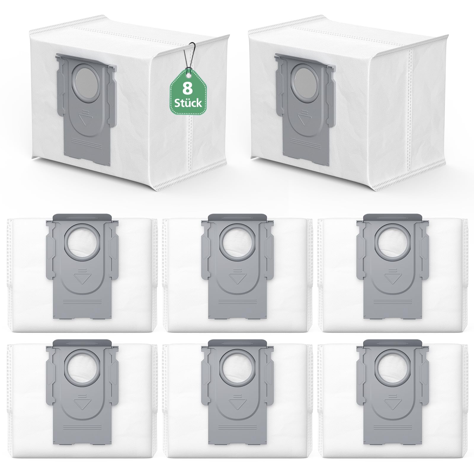 WAIKAS 14 Pack Sacchetti per Roborock Q10 S5+, Q10 X5+, Q7 L5+, Q5 Pro+, Q5 Max+, Q7 Max+, Q8Max+, S7 MaxV Ultra, S7Max Ultra, S7 Pro Ultra, S8+, Sacchetto Monouso per Robot