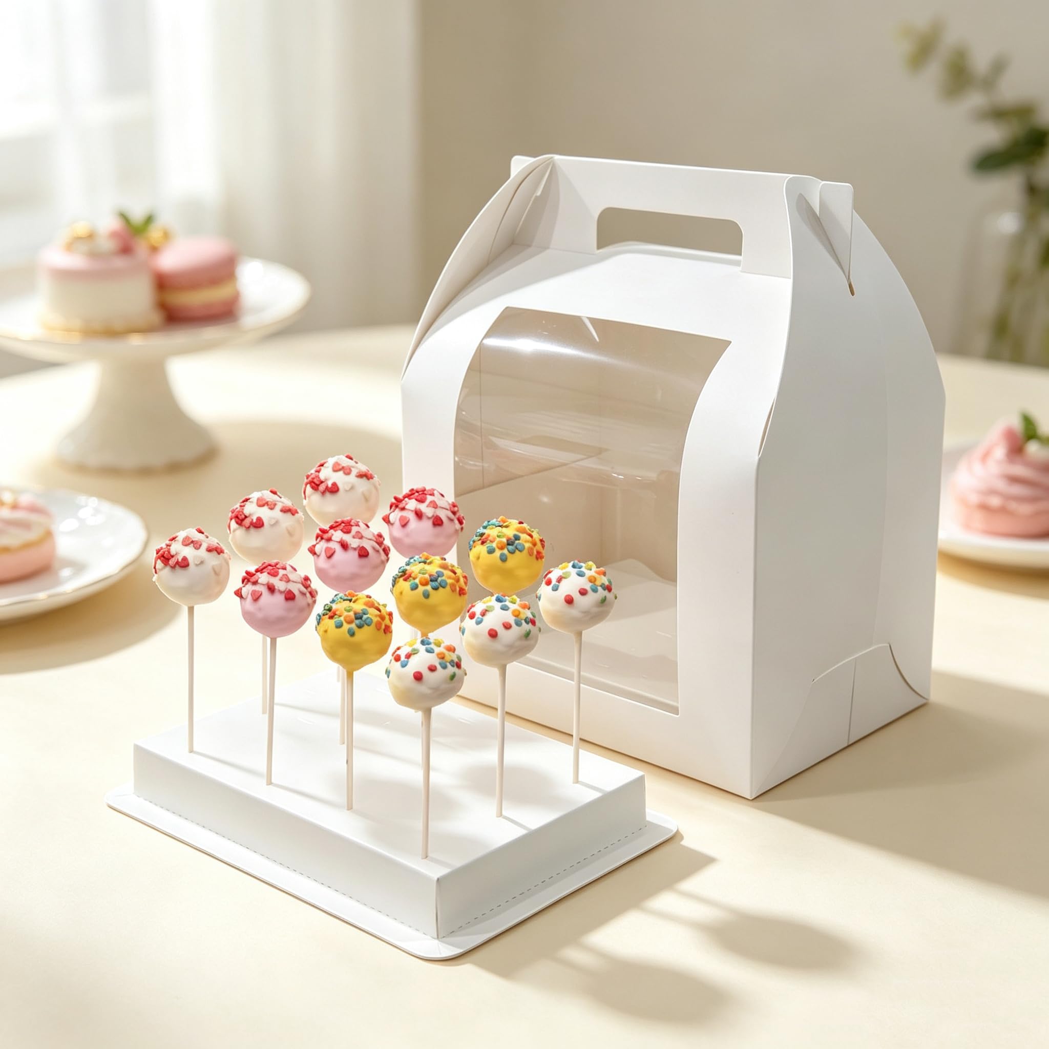 Cake Pop Boxes - 4 Pack with Handle -8