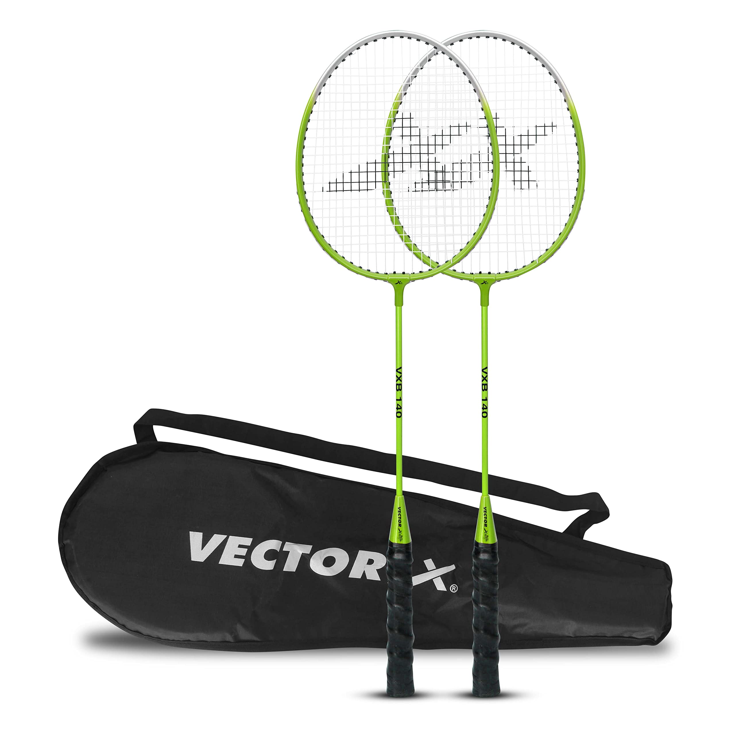 Vector X VXB-140 Aluminum Badminton Racket Pack of 3 Pieces Nylon Shuttles with Full-Cover Set (B0BH4ZF7XL) Amazon Price History, Amazon Price Tracker