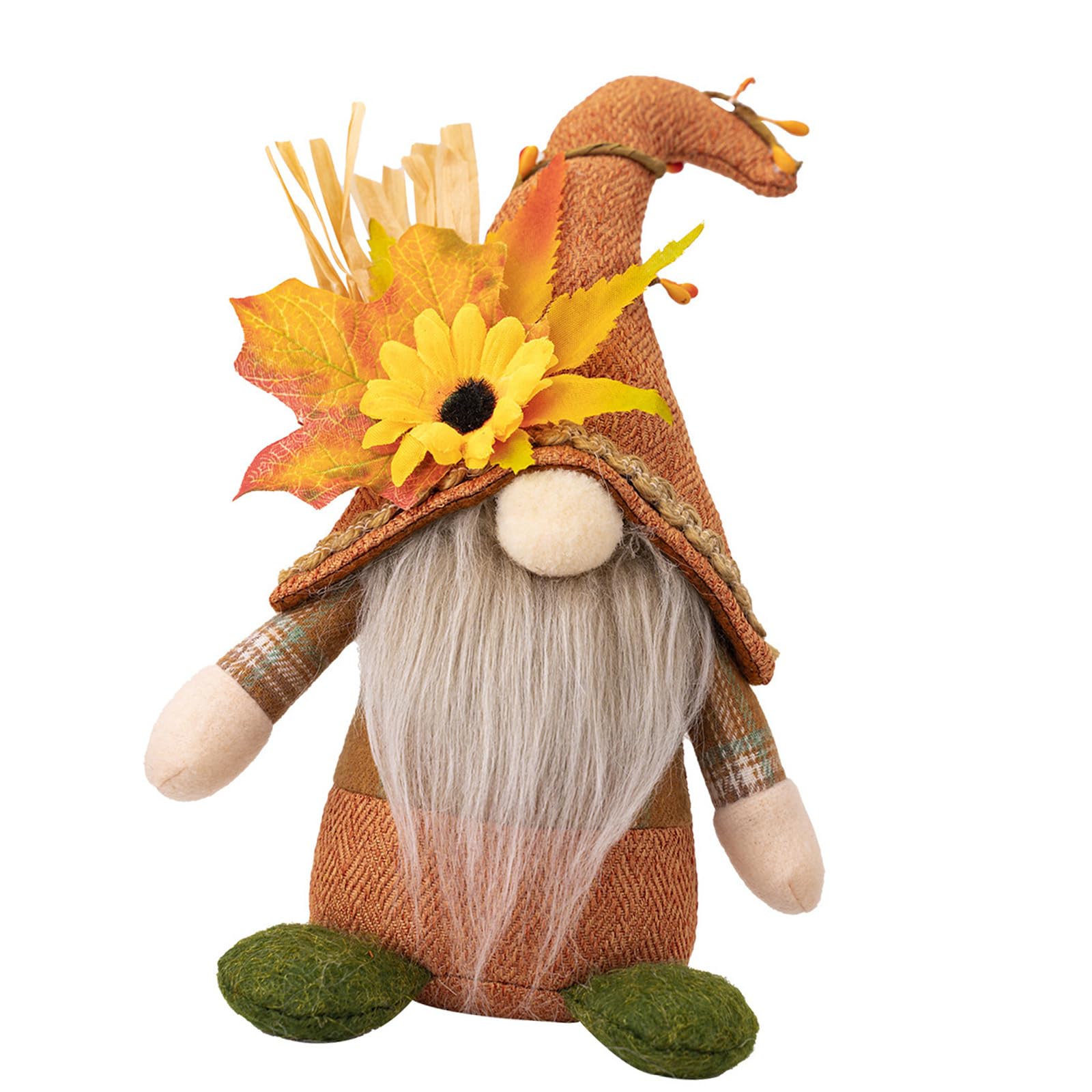 carotoe Festival Thanksgiving Theme Bend Hat Pose No Face Male Figure Elegant Elegant Standing Gnomes Toy with Bendable Hat Desk Accessory