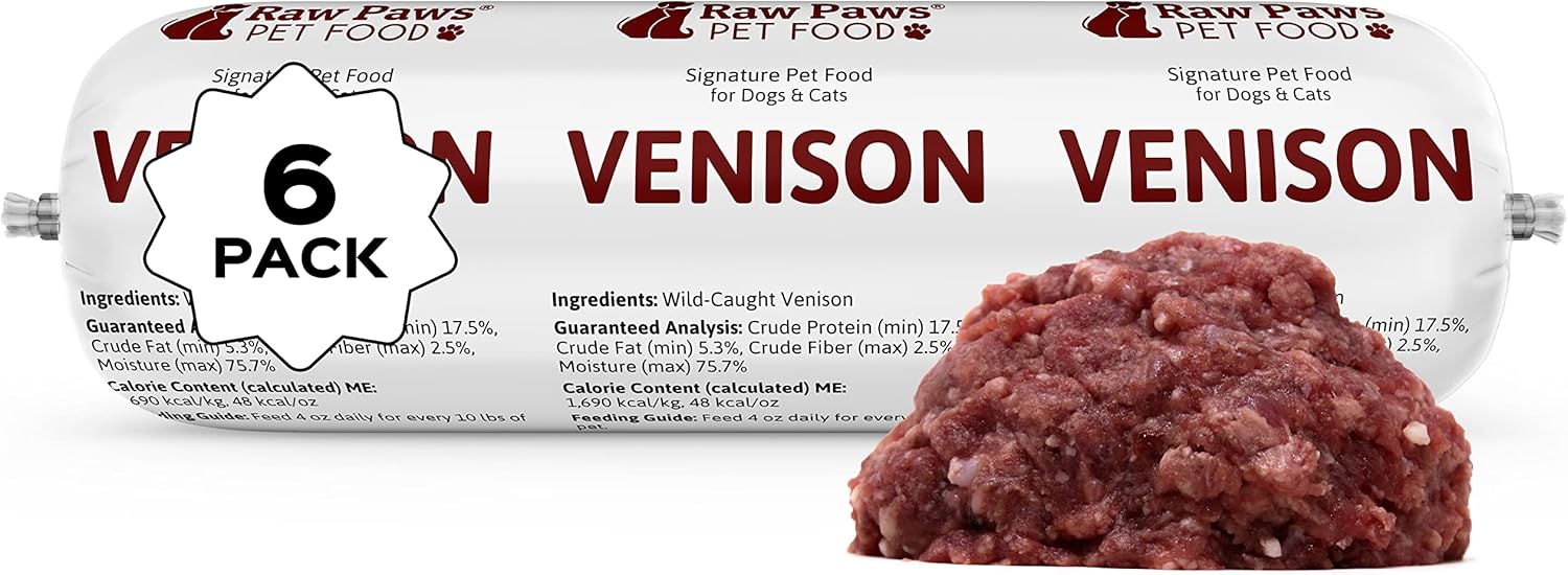 Buy Raw Paws WildCaught Raw Frozen Venison for Dogs & Cats, 3lb Rolls