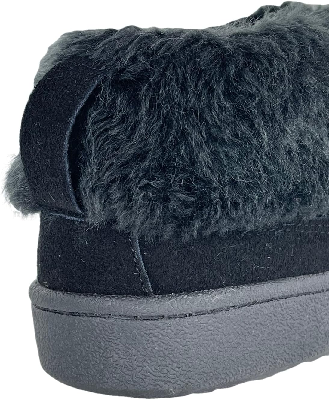 Clarks Womens Slipper Suede Ankle Bootie JMH1883 -Plush Faux Fur Collar and Lining - Indoor Outdoor House Slippers For Women (7 M US, Black Suede) - Image 5