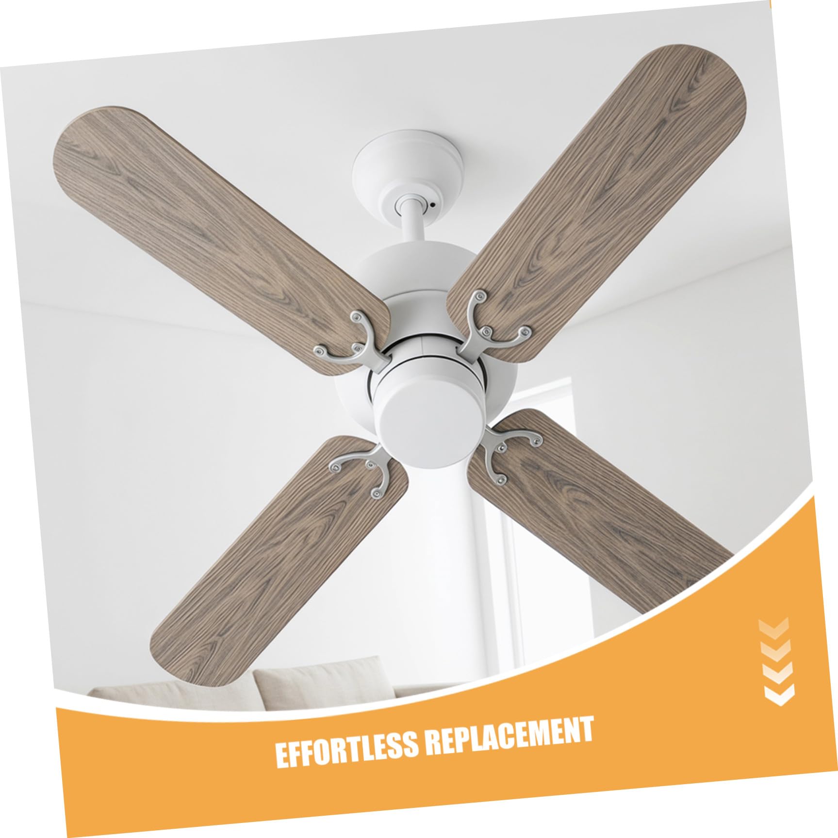 Toyvian 4 Pezzi Lame per Ventilatore Soffitto con Effetto Legno Accessori di Ricambio per Lampade Soffitto Design Raffinato e Resistente per Ambienti Domestici