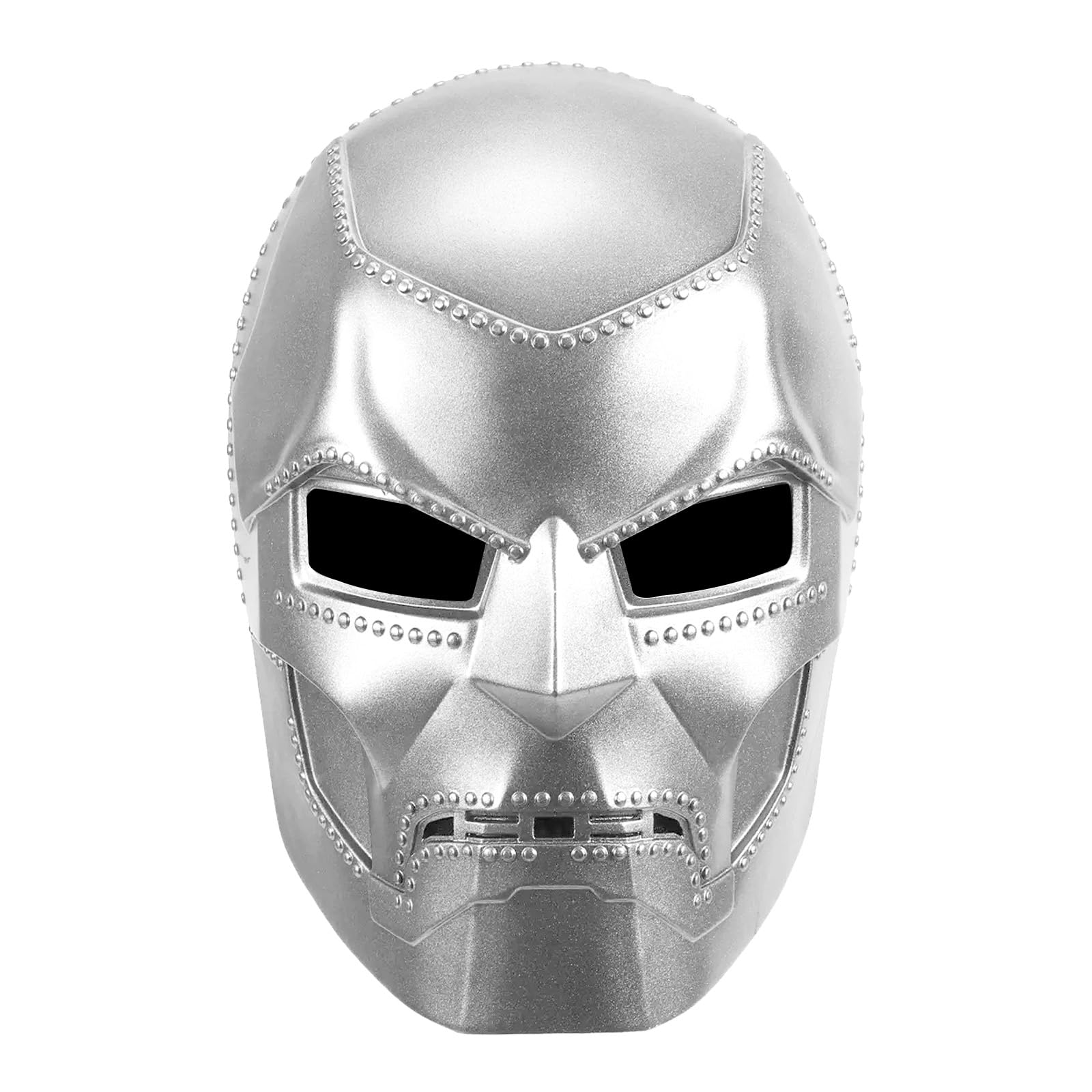 Dr Destruction Mask Super Villain Silver Halloween Mask Costume Props