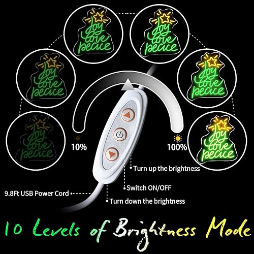 Miniatura 3 de Letrero de neón de feliz cumpleaños con corona, regulable, grande, con luz de neón para decoración de pared, letrero LED de feliz cumpleaños de oro