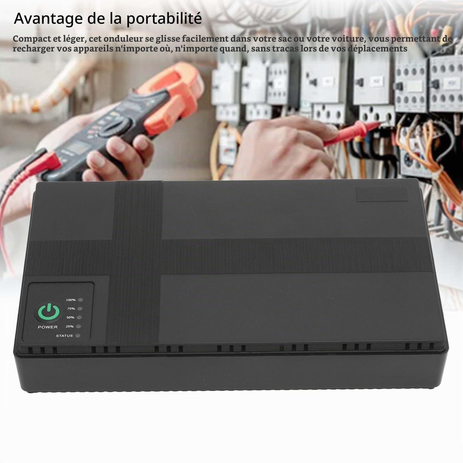 UPS Batterie de Secours 20000mAh avec Protection Contre Les Surcharges Conception Compacte pour Routeurs Modernes Caméras de Sécurité Alimentation sans Interruption (Plug UE)