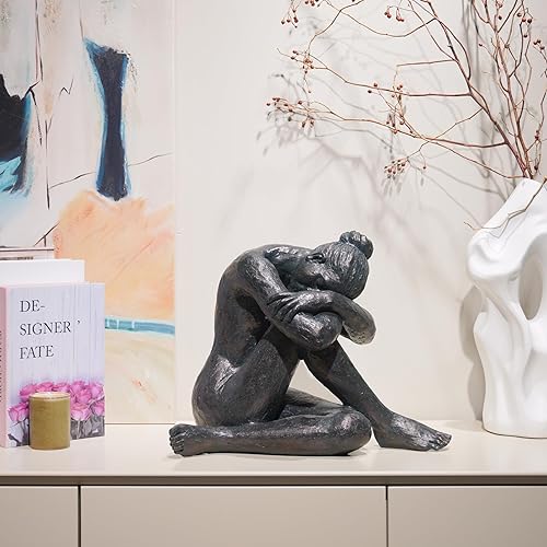 Miniatura 6 de Guichifun Estatua de bailarina de yoga para decoración del hogar, escultura de resina moderna y creativa para el hogar, ballet, pensador,