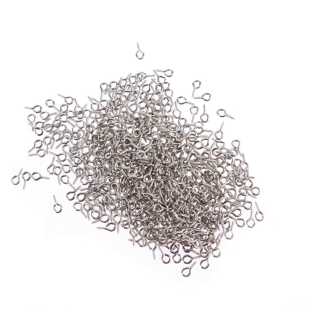 300pcs Silver Screw Eye Pins for DIY Fashion Jewelry Accessories Crafting Pegs for Jewelry Making Durable and Safe Screw Pegs for Creative Crafts and Projects
