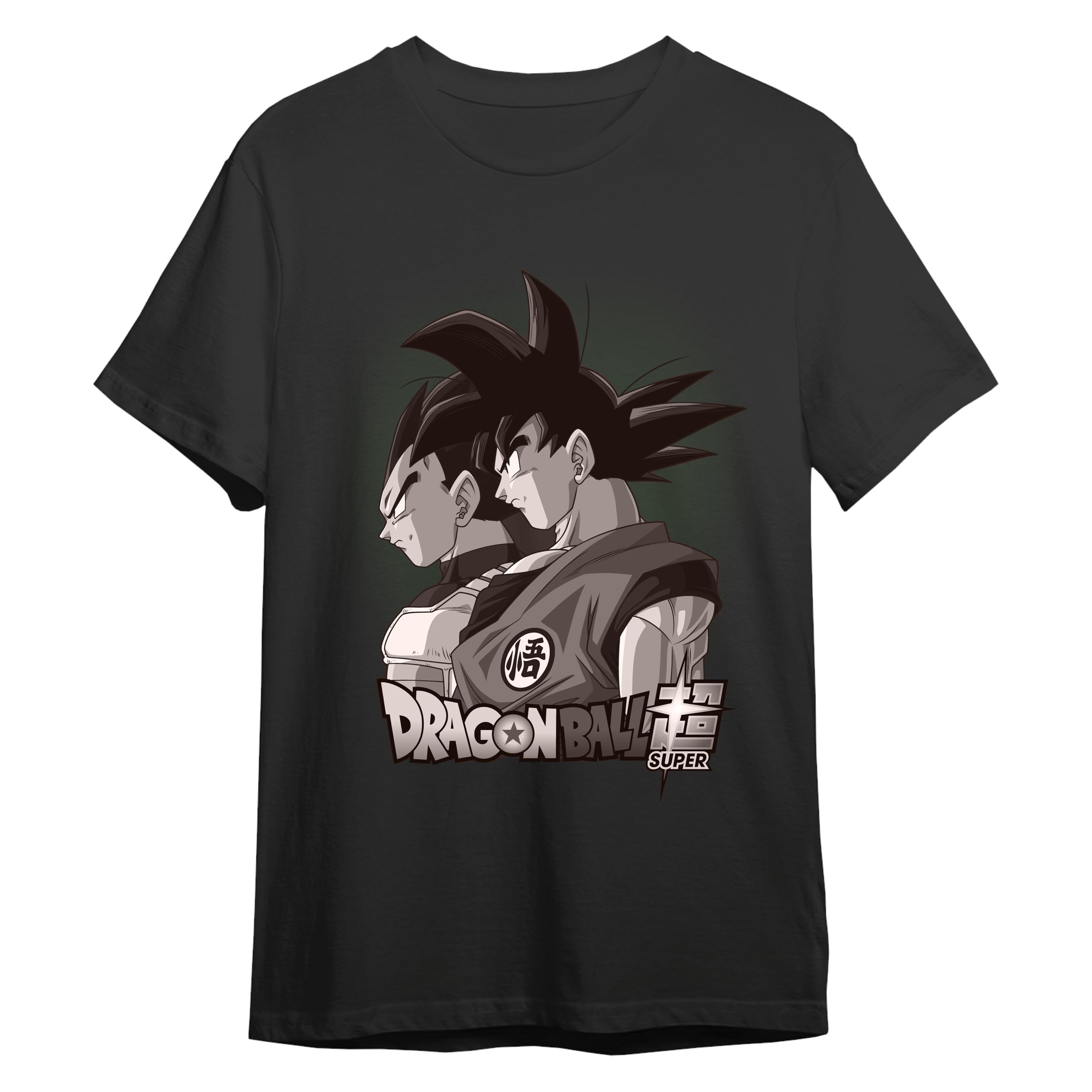 Dragon Ball Super Goku & Vegeta Black Short Sleeve T-Shirt T-Shirt Unisex Adulto (Pack de 1)
