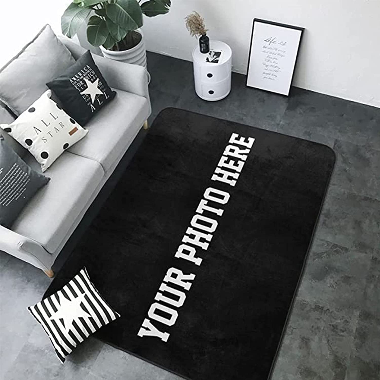 Custom Rug Personalized Add Logo Image Rugs and Mats