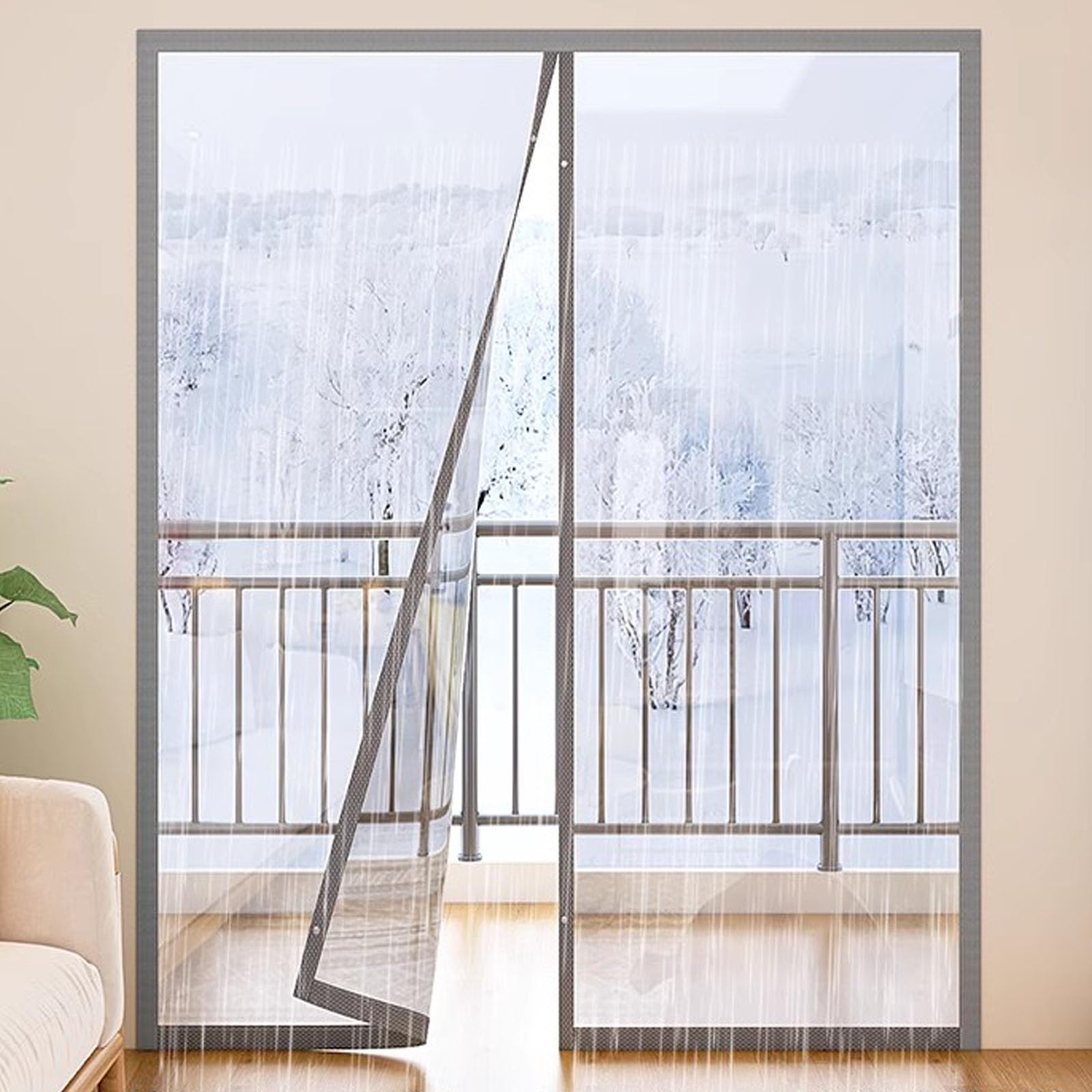 Rideau thermique de porte intérieure W70xH210cm pour garder la chambre au chaud tout l'hiver