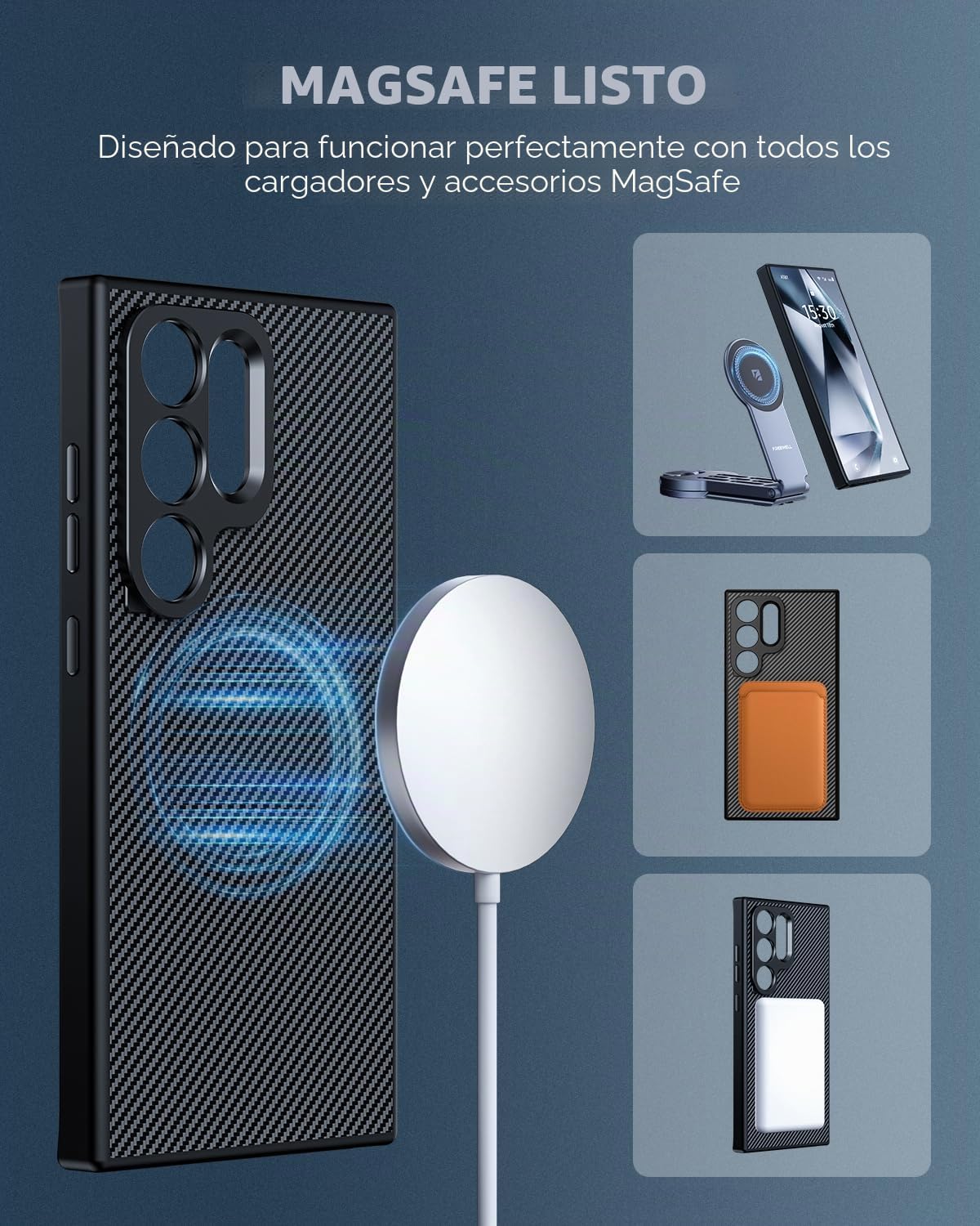 FREEWELL PRO Filmmaker - Funda para Samsung S24 Ultra | filtros magnéticos y Ranura para Lente de 17 mm, Color Negro