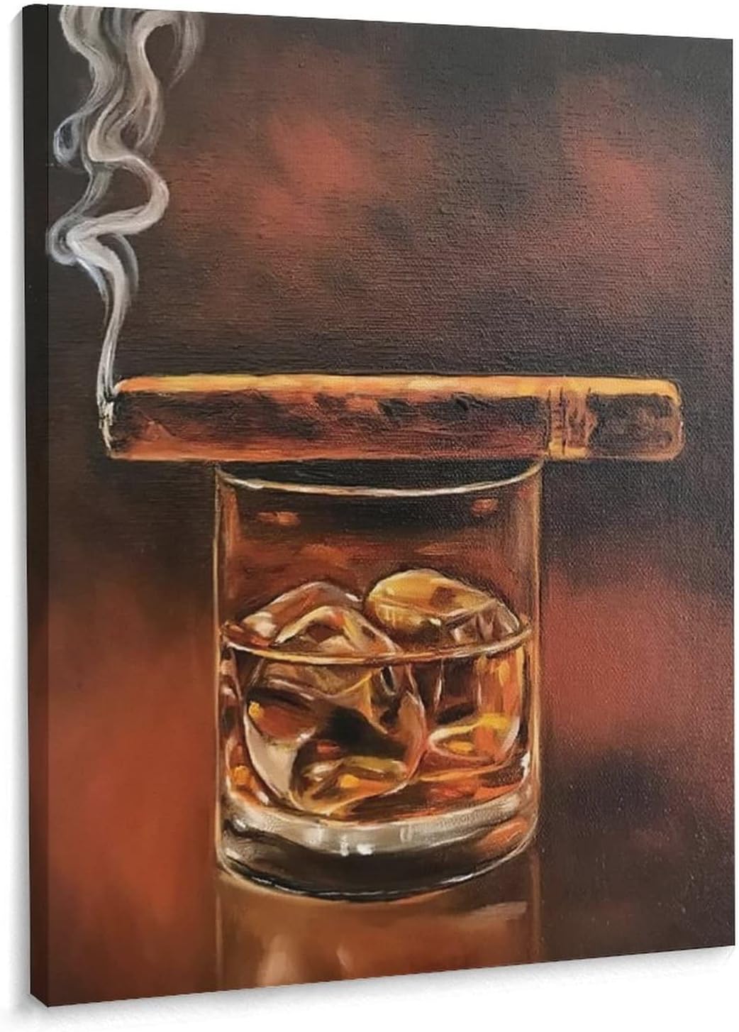 Cigar and Whiskey Vintage Still Life 